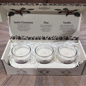 Higbee 2025 Candle Collection Set Of 3 Candles Pine Apple Cinnamon Vanilla